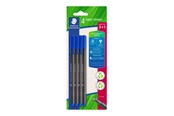 Skrive- og Tegneværktøjer - Staedtler Fineliner Triplus Blå, 4/Bk - 334 R-3BK4