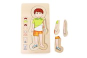Puslespil - Small Foot - Wooden Body Puzzle Boy 29st. Wood - 5842