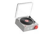 Boligindretning - MOB Speaker Alarm Clock Vinyl Retro Grey - VS-80-GR1