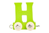 Trælegetøj - Small Foot - Wooden Letter Train Color - H - 10358