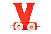 Trælegetøj - Small Foot - Wooden Letter Train Color - V - 10372
