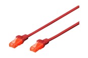 Netværkskabel - DIGITUS Professional patch cable - 25 cm - red - Rød - 0.25m - DK-1617-0025/R