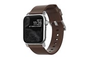 Smartwatch - Tilbehør - Nomad - Modern Band - 44mm/42mm | Silver Hardware | Rustic Brown Leather - NM1A4RSM00