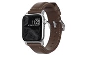 Smartwatch - Tilbehør - Nomad - Traditional Band - 44mm/42mm | Silver Hardware | Rustic Brown Leather - NM1A4RST00