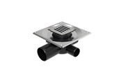 Afløb - Unidrain Sampak 3 Kvadrat ClassicLine Column 10x10, Ø75 mm vandret *DEMO* - 8023.0075