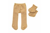 Dukker & Tilbehør - Heless Doll Tights with Socks - Gold 28-35 cm - 4761