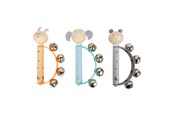 Musik - Small Foot - Wooden Baby Tambourine Animal Pastel (Assorted) - 12346