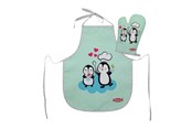 Rolleleg - Heless Set of children's apron and oven glove Penguin - 223