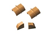 Kabel Organisering - D-LINE Adapter Kit 22x22mm 4 Pieces Oak Colored - CPECAP22QSP