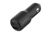Mobil - Adaptere & Opladere - Belkin BoostCharge car power adapter - USB 24 pin USB-C - 42 Watt - CCB005BTBK