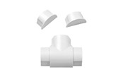 Kabel Organisering - D-LINE Adapter Kit 50x25mm 3 Pieces White - AVAP5025W