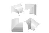 Kabel Organisering - D-LINE Adapter Kit 22x22mm White - FLIBEBAP22QSW