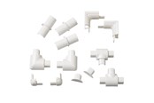 Kabel Organisering - D-LINE Adapter Kit 16x8mm 13 Pieces White - RETAP1608W