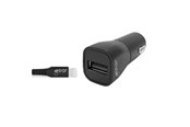 Mobil - Adaptere & Opladere - GEAR Charger 12-24V 1xUSB 2.4A Black Lightning cable 1m MFI C89 - 665090