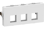 Lauritz Knudsen - LK FUGA Dataudtag for 3x Keystone RJ45 (large), 2 modul, hvid - 540D6694