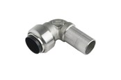 Pex-systemer - Roth vinkel 90° 22 mm muffe/nippel rustfrit stål - 17046604.322