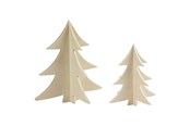 Konstruktionslegetøj - Creativ Company Decorate your 3D Wooden Christmas Trees 2pcs. - 56712