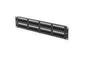 Netværkstilbehør - Lanberg Patch Panel 48-Port 2U 19" CAT6 UTP Black - PPU6-2048-B
