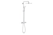 Brus og monteringstilbehør - Grohe Euphoria 310 brusesystem med termostat til væg, krom - 26849000