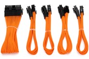 Strømkabel (intern) - DUTZO Sleeved strøm forlængerkabel kit (v2) - Orange - DSC-PCEV230CMORN