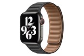 Smartwatch - Tilbehør - Lippa Apple Watch magnetisk læderrem 42/44/45/49, Sort - LPAW030