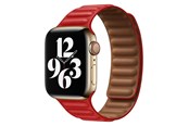 Smartwatch - Tilbehør - Lippa Apple Watch magnetisk læderrem 42/44/45/49 - Rød - LPAW095