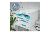 Arkivering & Opbevaring - Leitz Skuffekabinet Desk Cube WOW 5-skuffer Isblå - 52142051