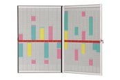 Konference & Præsentation - Nobo combo board: whiteboard card planner - 54 slots x 20 columns - double-sided - 1901361