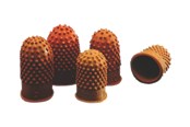 Skrivebordstilbehør - Rexel Size 00 - thimblette - rubber - dark orange (pack of 10) - 23520303