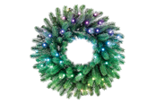 Smart Home - Twinkly Pre-lit Wreath – 50 RGB LED Regal 24" Green Wire Plug Type C - GD20P4425P00