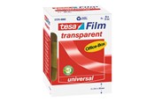 Tape & lim - tesa film office tape - 25 mm x 66 m - transparent (pack of 6) - 57379-00002-01