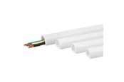 Kabel Organisering - Nordic Quality Cable Duct 7.0mm hvid m/tape 1m 4 pk - 81602100