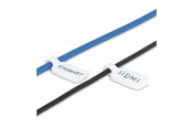 Netværkstilbehør - StarTech.com 3.5in (9cm) Cable Labels 100 Pack White Cable/Cord Tags (CABLE-TAG-HLWH) - cable identification labels - hook-to-hook fastener write-on - CABLE-TAG-HLWH