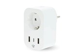 Smart Home - Nedis SmartLife Smart Plug Wi-Fi, Effektmåler, 3680 W, Type F (CEE 7/7) / 1x USB-C / 2x USB, Hvid - WIFIP151FWT