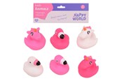 Legetøj - Johntoy Happy World Flamingo & Unicorn Bath Figures 6pcs. - 22279