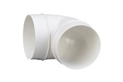 Ventilation - Duka Bøjning 90° Ø100mm, hvid - 127152