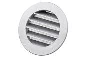 Ventilation - Duka Metal rist Dusav Ø125mm med flange samt med fluenet, aluminium - 112634