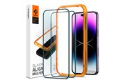 Mobil - Beskyttelsesglas - Spigen tR Align Master 2 Pack - FC black - iPhone 14 Pro - AGL05216