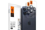Mobil - Andet Tilbehør - Spigen Glass tR EZ Fit Optik Pro 2 Pack - blue titanium - iPhone 17/16/15 Pro / 17/16/15 Pro Max - AGL07164
