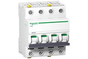 Komponenter til tavler og kasser - Schneider Electric Acti9 iC60N 4P 63A dobbelt terminal C-karakteristik 6/10kA 400V bredde 72mm - A9F04463