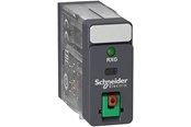Komponenter til tavler og kasser - Schneider Electric RXG stikbensrelæ med testknap og LED, 2 C/O 5A og 24VAC - RXG22B7