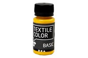 Kreativt Legetøj - Creativ Company Textile Color Semi-opaque Textile Paint - Primary Yellow 50ml - 34203