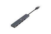 USB hub - Tucano 4-in-1 USB Hub USB hub - USB 3.0 - 4 ports - Grå - MA-HUB-USB-SG