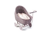 Dukke, bamse og udstyr - Smallstuff Doll Carriage - Powder - 51001-10