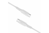 USB kabel - FIXED LIQUID Silicone - 60W - USB-C <-> USB-C - 1.2m - Hvid - FIXDLS-CC12-WH