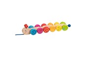 Babylegetøj - Goki Wooden Pull Animal Caterpillar - 54899