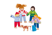 Dukke, bamse og udstyr - Goki Dollhouse Family - 51863