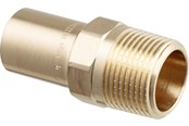 Pressrør og fittings - Viega Sanpress indstiksstykke 35 mm x 1 1/4" nippel/nippel rødgods - 125288