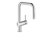 Blandingsbatterier og armaturer - Grohe Minta Køkkenarmatur med udtræk, U-tud, Krom - 32322002