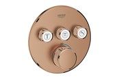 Blandingsbatterier og armaturer - Grohe Grohtherm SmartControl Termostat til indbygning med 3 ventiler, Børstet Warm Sunset - 29121DL0